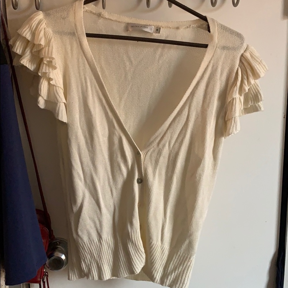 Delicate Mink Pink cardigan